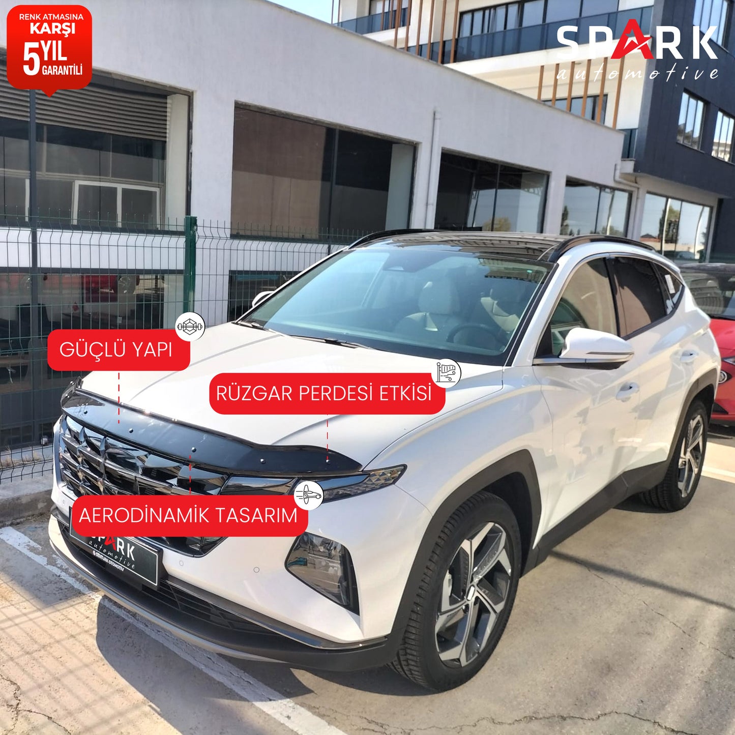 Hyundai Tucson 2021 Yılı Ve Sonrası Kaput Rüzgarlığı 4mm