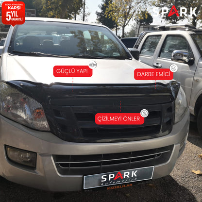 Isuzu D-Max 2012-2017 Yıl Aralığı Uyumlu Kaput Rüzgarlığı 3mm
