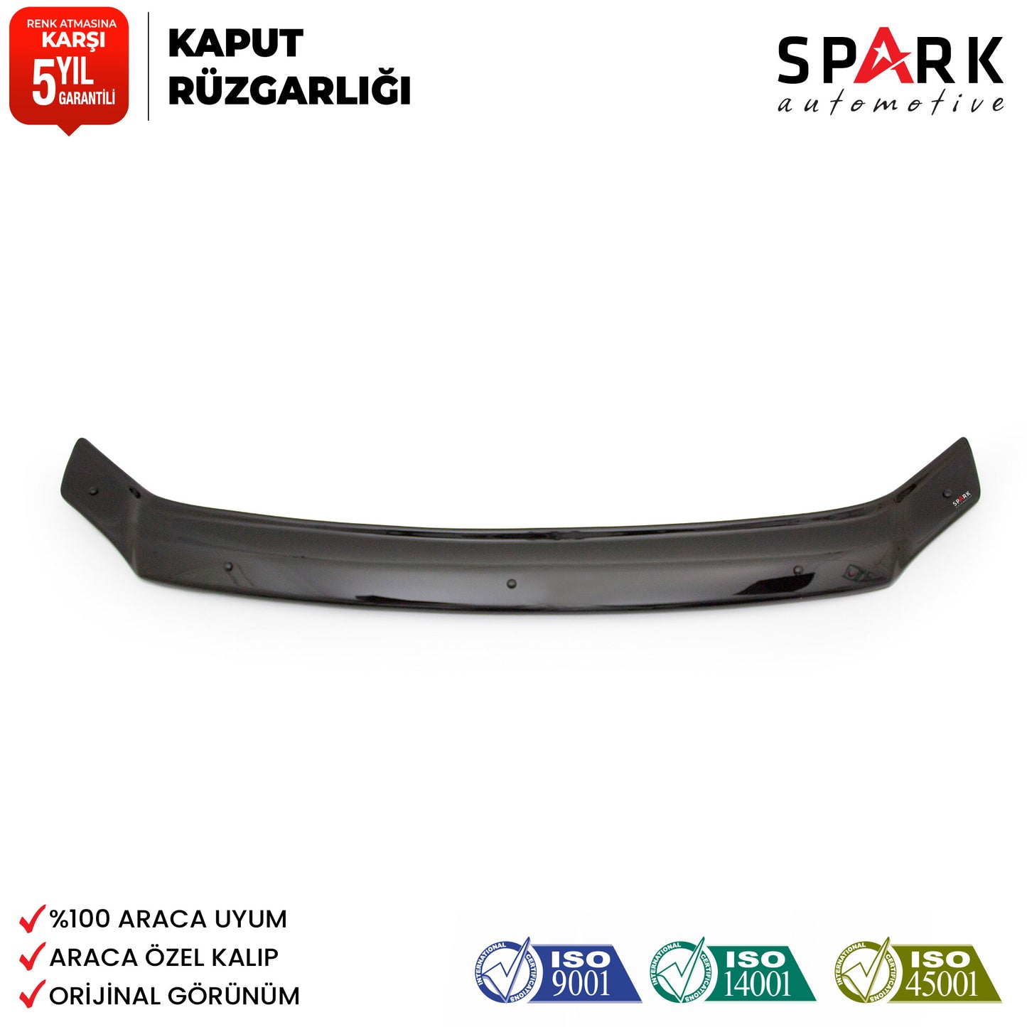 Isuzu D-Max 2006-2012 Yıl Aralığı Uyumlu Kaput Rüzgarlığı 3mm