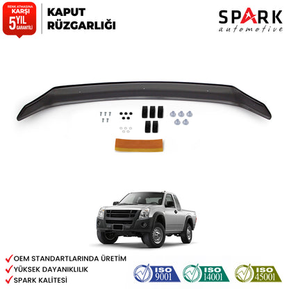 Isuzu D-Max 2006-2012 Yıl Aralığı Uyumlu Kaput Rüzgarlığı 3mm