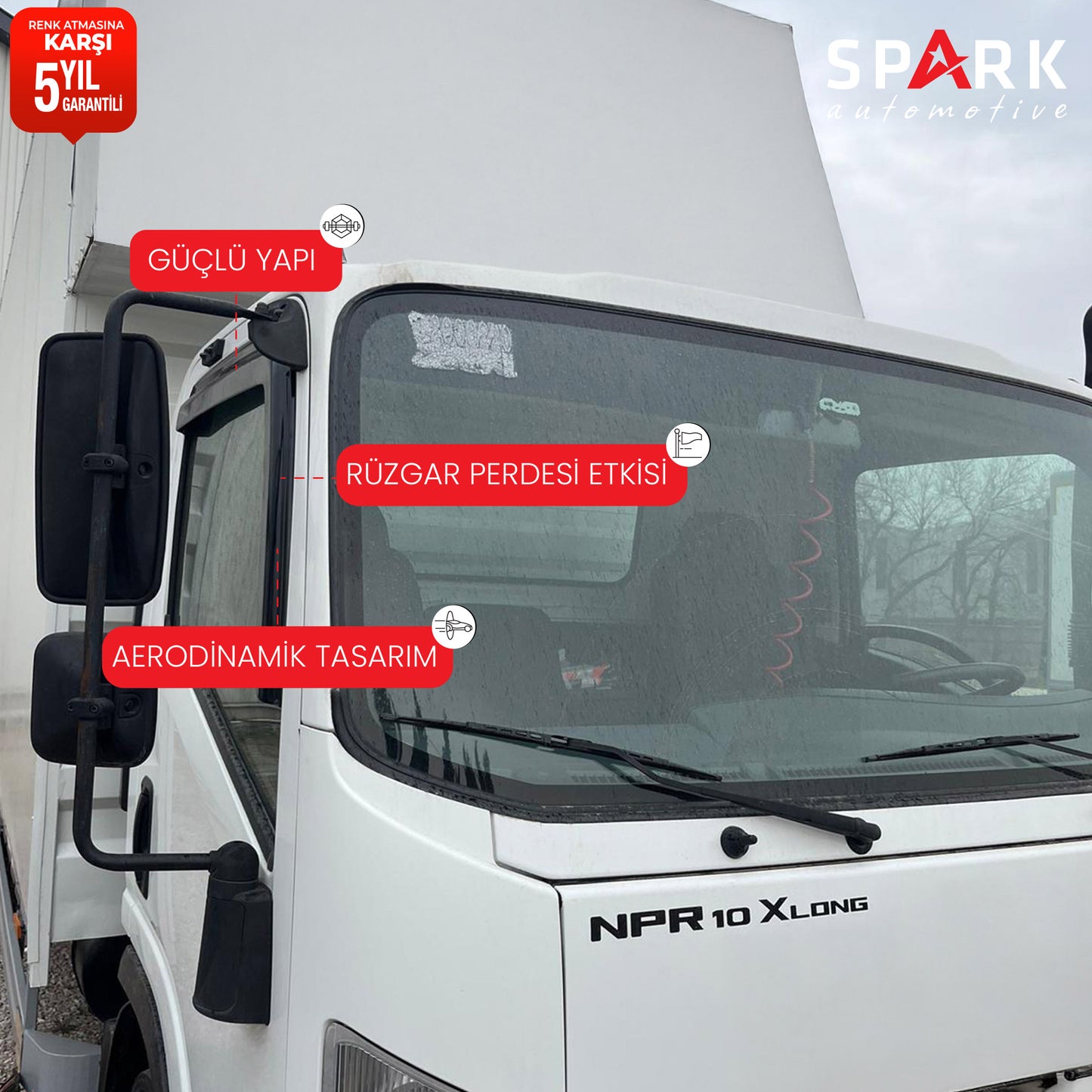 Isuzu Npr Long 2010 Yılı Ve Sonrası Yan Cam Rüzgarlık