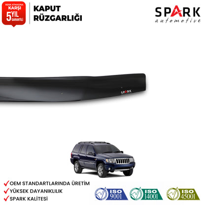 Jeep Grand Cherokee 1999 Yılı Ve Sonrası Uyumlu Kaput Rüzgarlığı 3mm