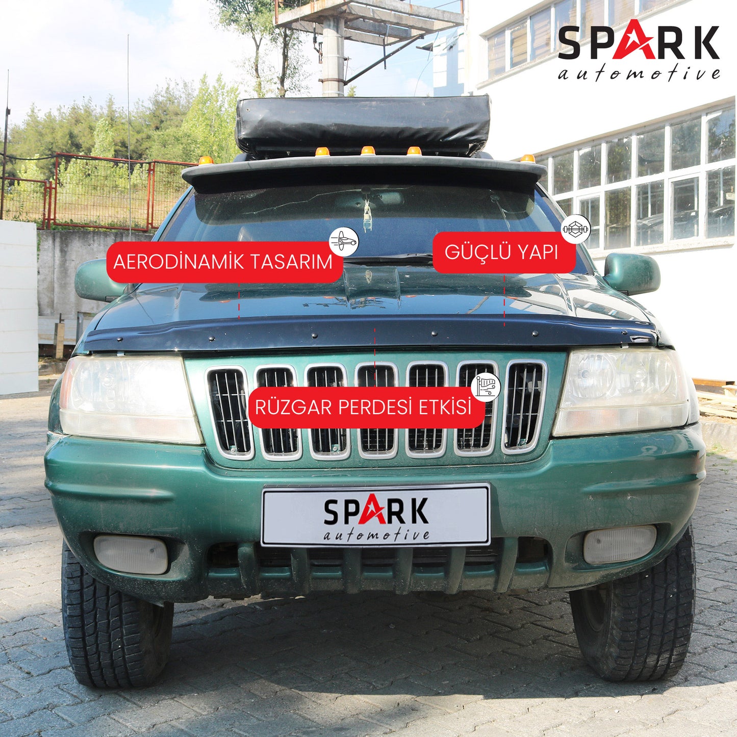 Jeep Grand Cherokee 1999 Yılı Ve Sonrası Uyumlu Kaput Rüzgarlığı 4mm