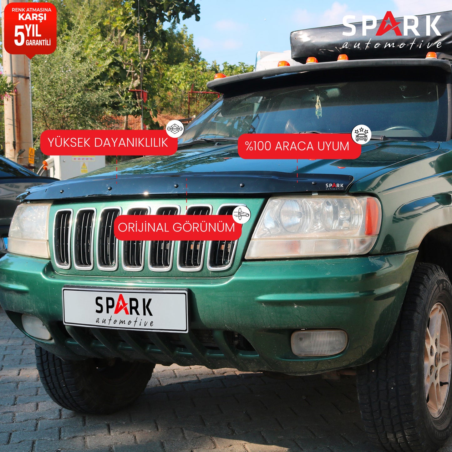Jeep Grand Cherokee 1999 Yılı Ve Sonrası Uyumlu Kaput Rüzgarlığı 3mm