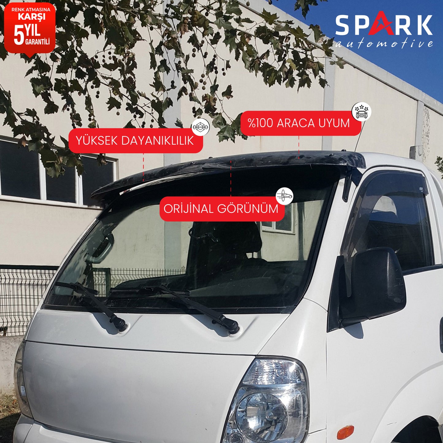 Kia Bongo 2003-2013 Yıl Aralığı Uyumlu Ön Cam Güneşliği