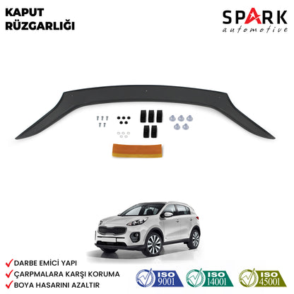 Kia Sportage 2016-2019 Yılları Arası Uyumlu Kaput Rüzgarlığı 4mm