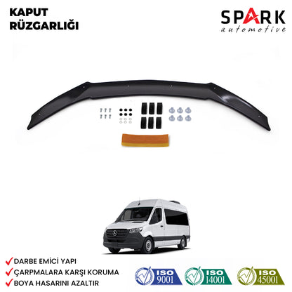 Mercedes Sprinter 2018- Yılı ve Sonrası Uyumlu Kaput Rüzgarlığı 3mm