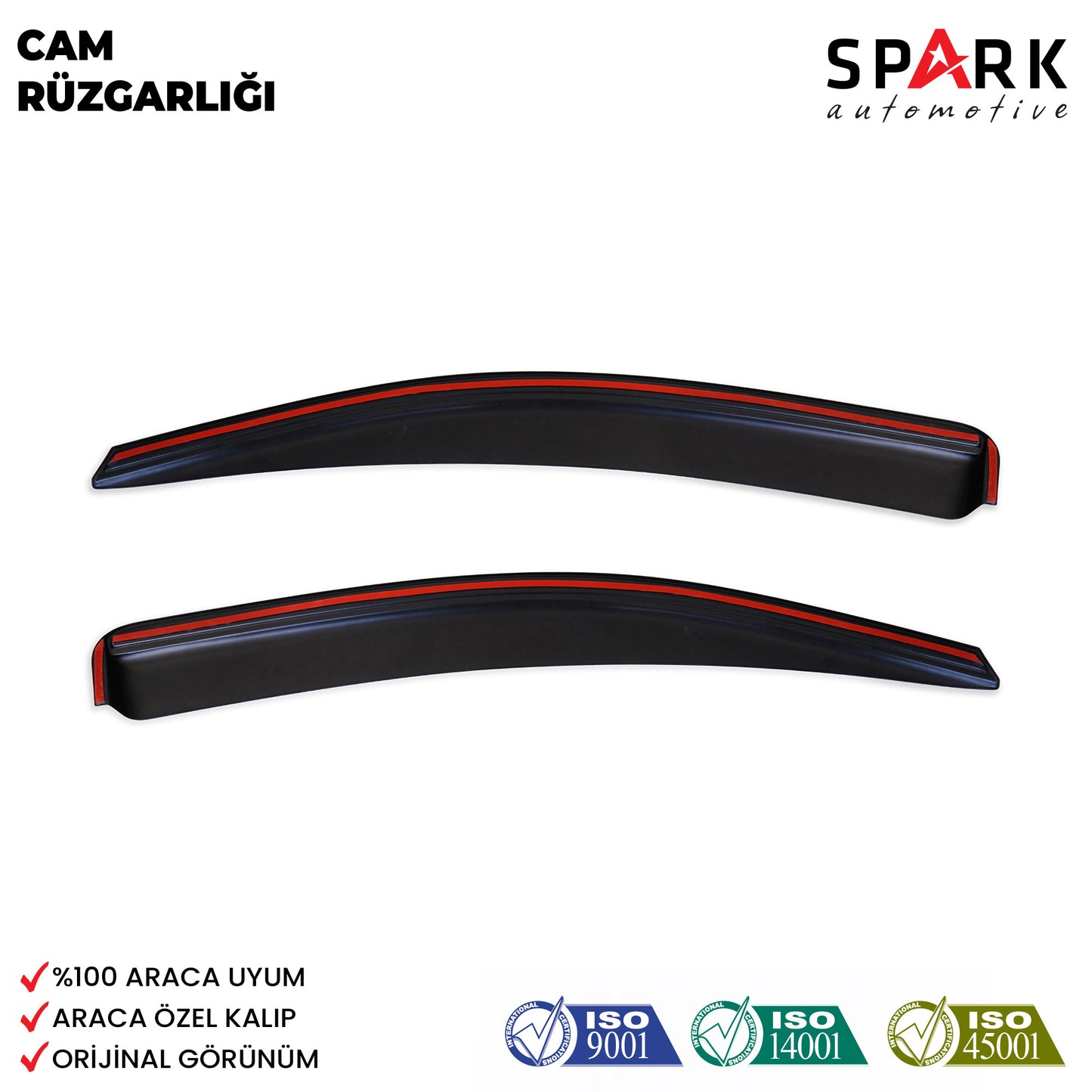Mercedes Vito 2015- Yılı ve Sonrası Uyumlu Cam Rüzgarlığı 2 Parça Kromlu