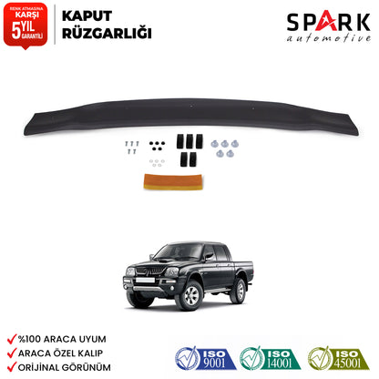Mitsubishi L200 1996-2006 Yıl Aralığı Uyumlu Kaput Rüzgarlığı 3mm