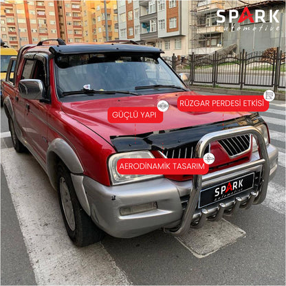 Mitsubishi L200 1996-2006 Yıl Aralığı Uyumlu Kaput Rüzgarlığı 4mm