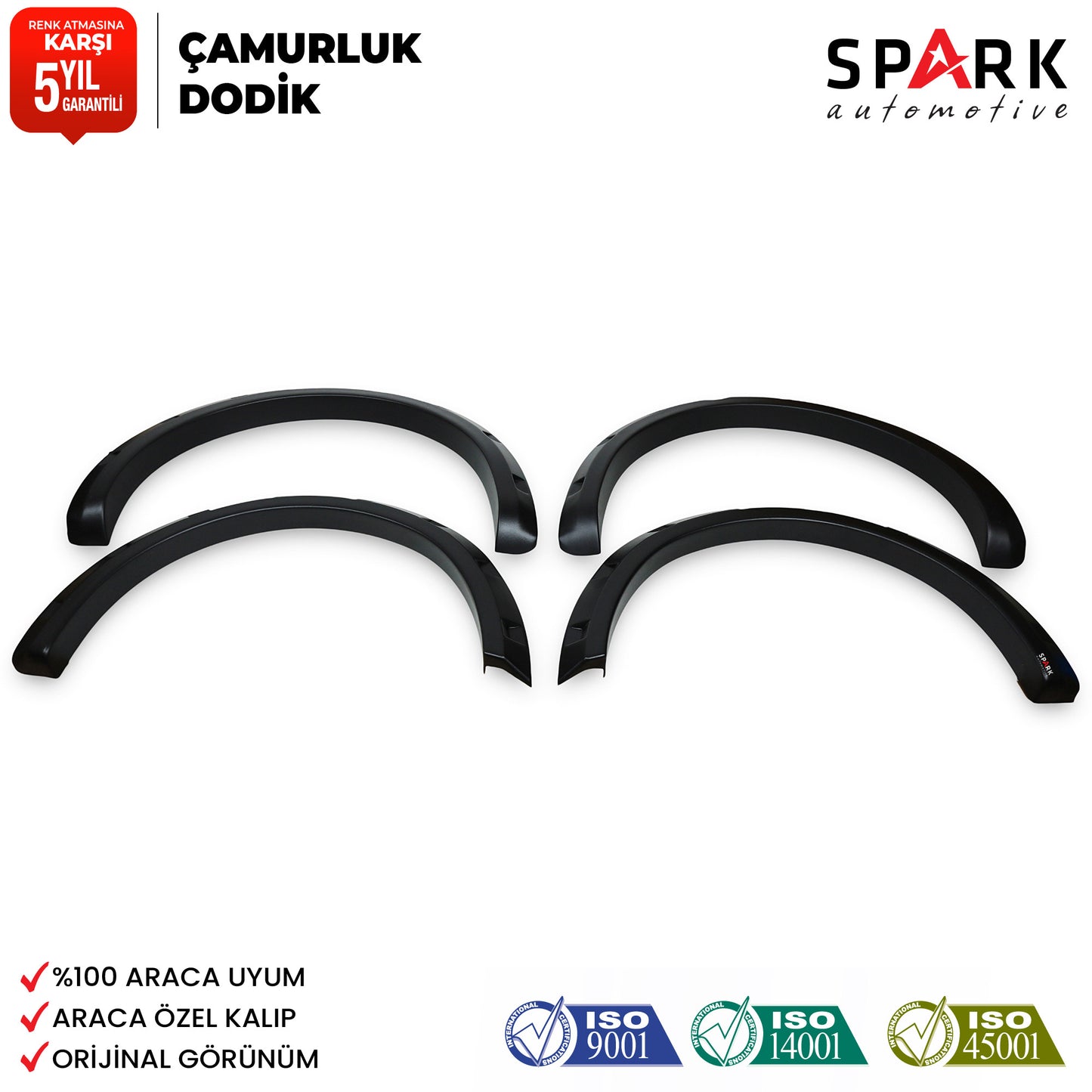 Mitsubishi L200 2007-2015 Yıl Aralığı Uyumlu Çamurluk Dodik 4 Parça