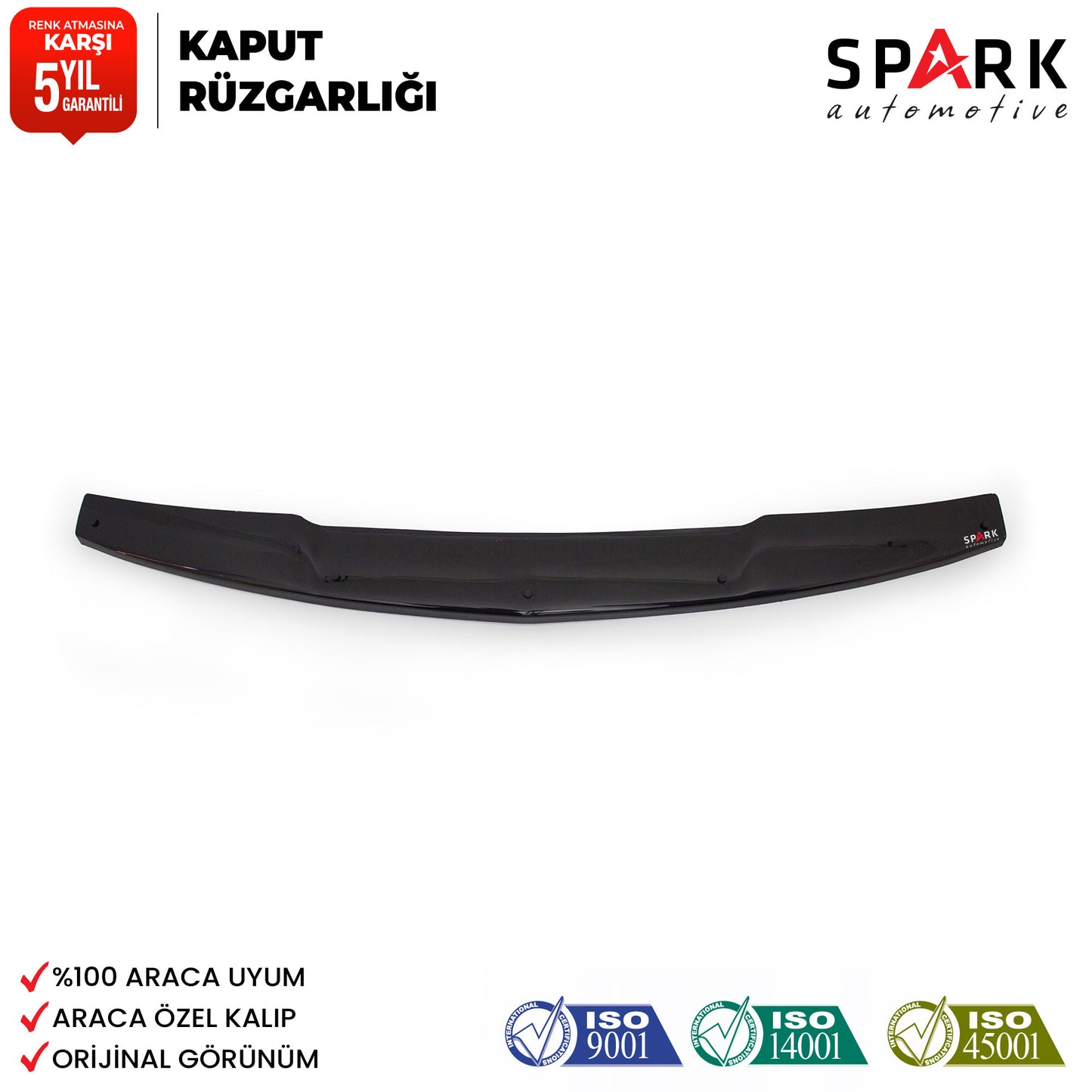 Mitsubishi L200 2007-2015 Yıl Aralığı Uyumlu Kaput Rüzgarlığı 4mm