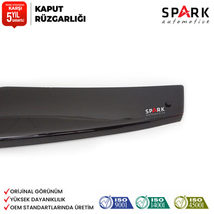 Mitsubishi L200 2007-2015 Yıl Aralığı Uyumlu Kaput Rüzgarlığı 4mm