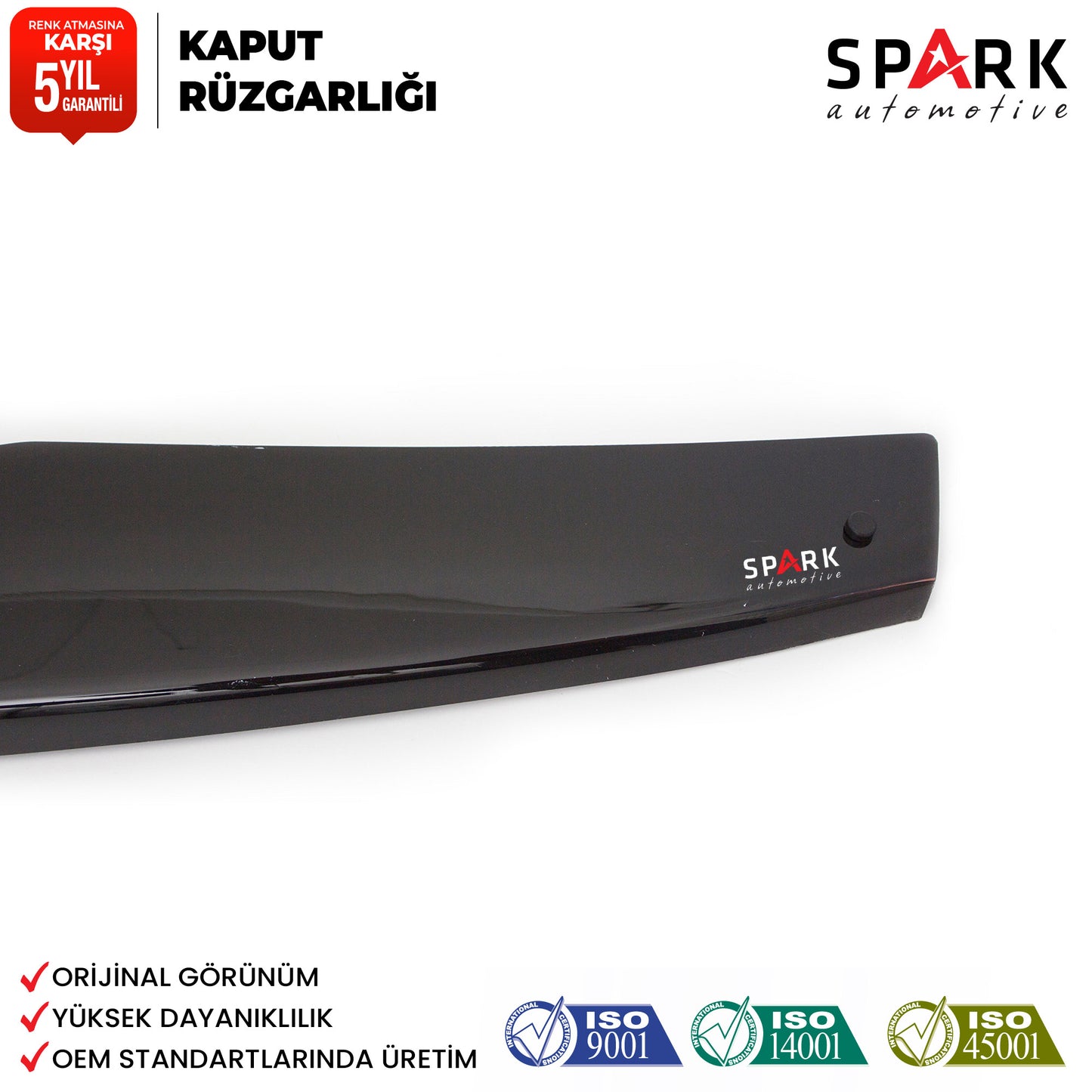 Mitsubishi L200 2007-2015 Yıl Aralığı Uyumlu Kaput Rüzgarlığı 3mm