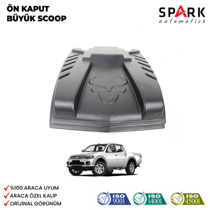 Mitsubishi L200 2007-2015 Yıl Aralığı Uyumlu Ön Kaput Büyük Scoop
