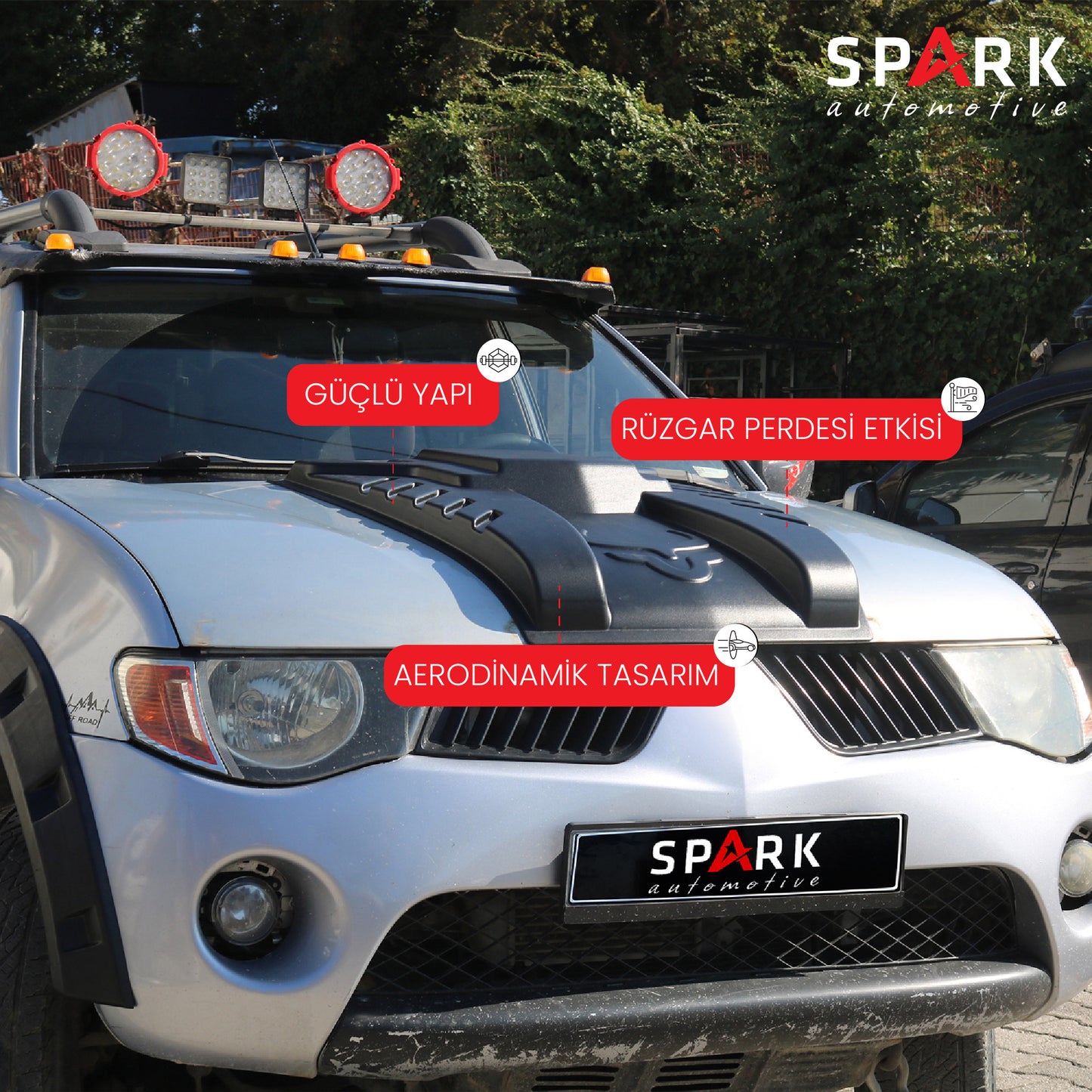 Mitsubishi L200 2007-2015 Yıl Aralığı Uyumlu Ön Kaput Büyük Scoop