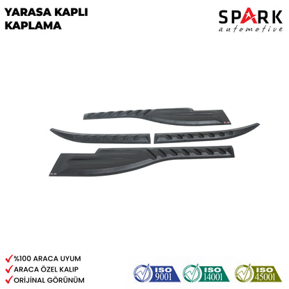 Mitsubishi L200 2007-2015 Yıl Aralığı Uyumlu Yarasa Kapı Kaplama 4 Parça