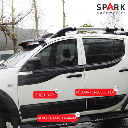 Mitsubishi L200 2007-2015 Yıl Aralığı Uyumlu Yarasa Kapı Kaplama 4 Parça