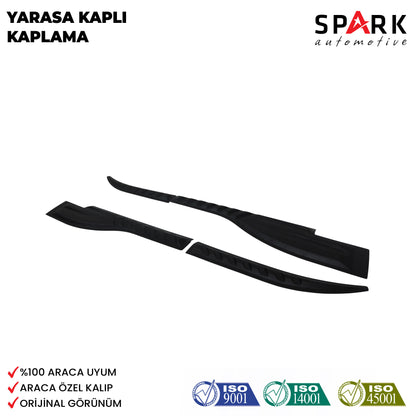 Mitsubishi L200 2007-2015 Yıl Aralığı Uyumlu Yarasa Kapı Kaplama 4 Parça