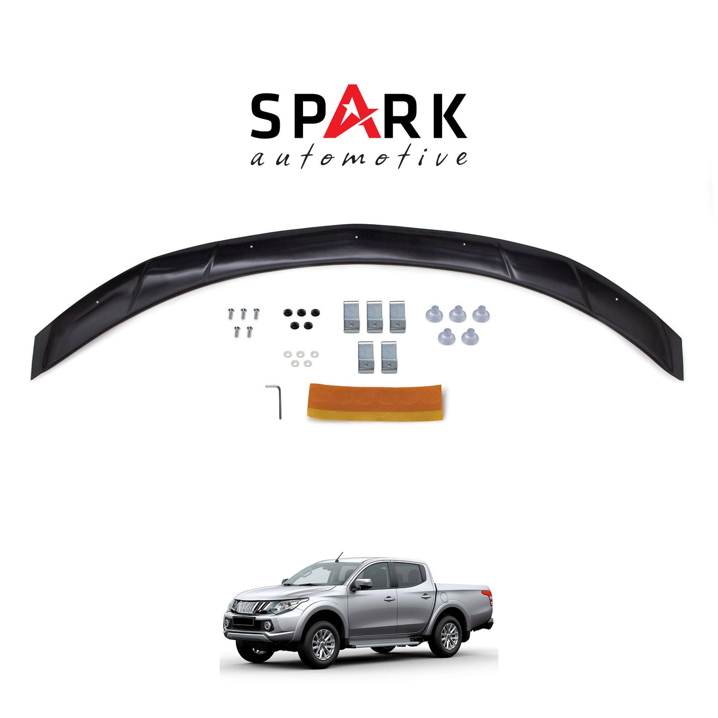 Mitsubishi L200 2015-2019 Yıl Aralığı Uyumlu Kaput Rüzgarlığı 3mm