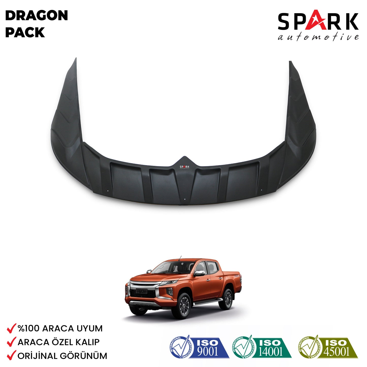 Mitsubishi L200 2019- Yılı ve Sonrası Uyumlu Dragon Pack 3 Parça