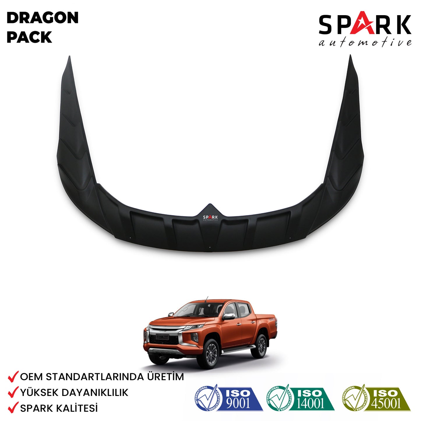 Mitsubishi L200 2019- Yılı ve Sonrası Uyumlu Dragon Pack 3 Parça