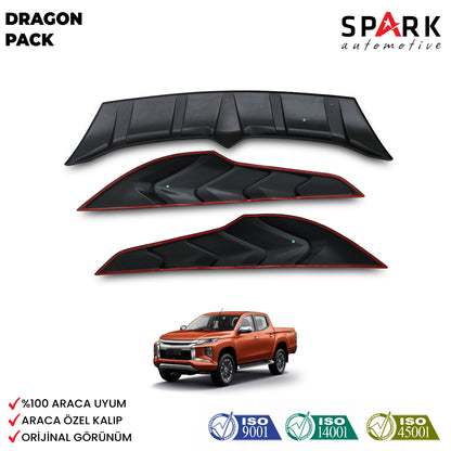 Mitsubishi L200 2019- Yılı ve Sonrası Uyumlu Dragon Pack 3 Parça
