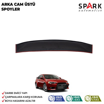 Mitsubishi Lancer 2007-2017 Yıl Aralığı Uyumlu Arka Cam Üstü Spoyler