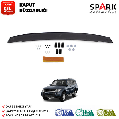 Mitsubishi Pajero 2007-2019 Yıl Aralığı Uyumlu Kaput Rüzgarlığı 4mm