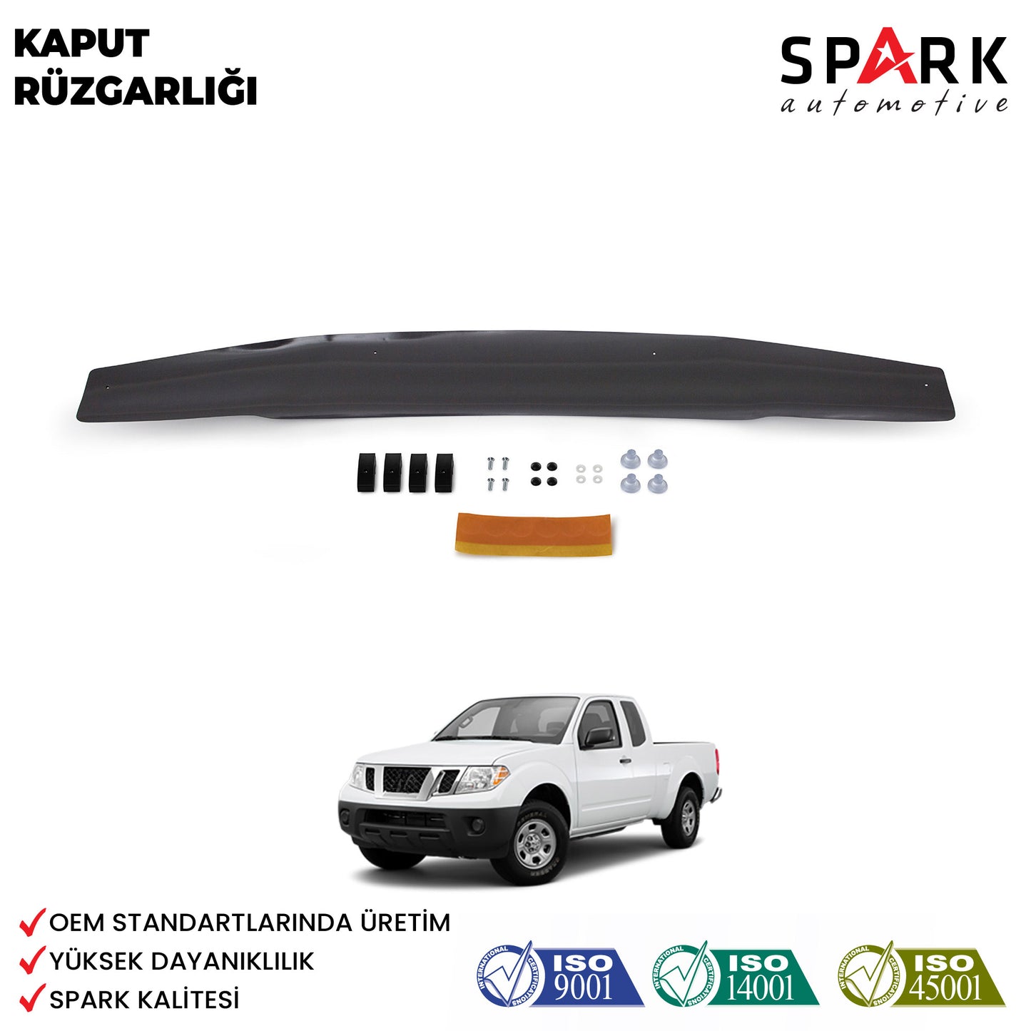 Nissan Navara 2006-2015 Yıl Aralığı Uyumlu Kaput Rüzgarlığı 4mm