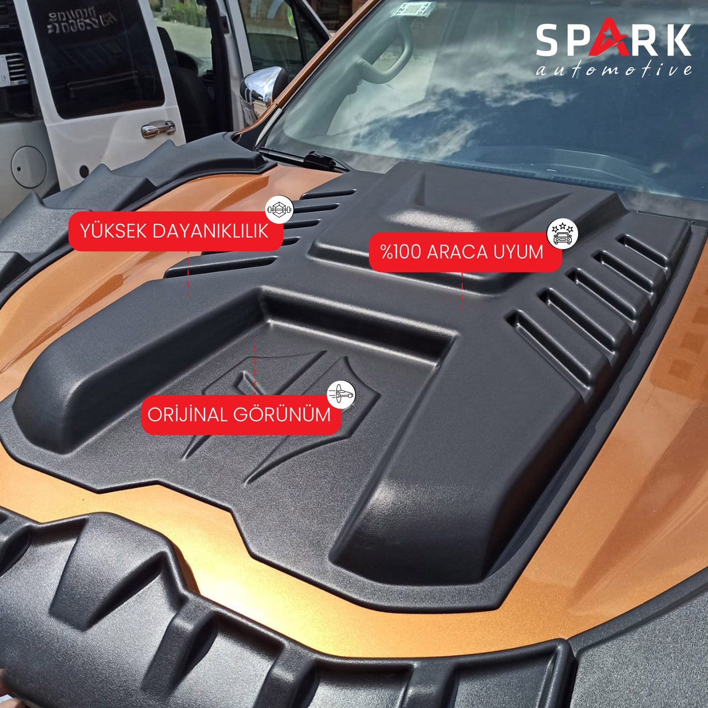 Nissan Navara 2016-2021 Yıl Aralığı Uyumlu Ön Kaput Scoop