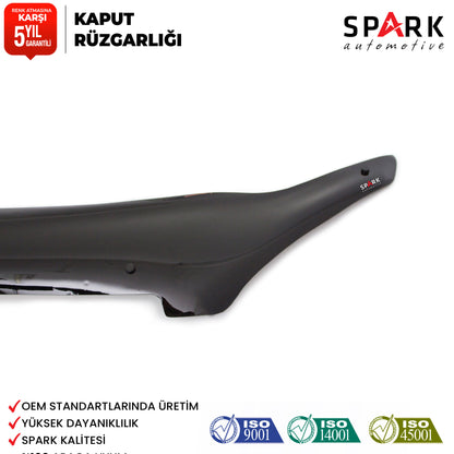 Nissan Qashqai 2007-2010 Yıl Aralığı Uyumlu Kaput Rüzgarlığı 3mm