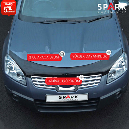 Nissan Qashqai 2007-2010 Yıl Aralığı Uyumlu Kaput Rüzgarlığı 3mm