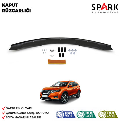 Nissan X-Trail 2014-2017 Yılları Arası Ön Kaput Rüzgarlığı 4mm