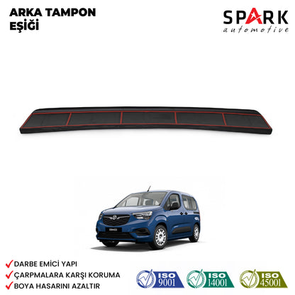 Opel Combo E 2018 Yılı Ve Sonrası Arka Tampon Eşiği Parlak