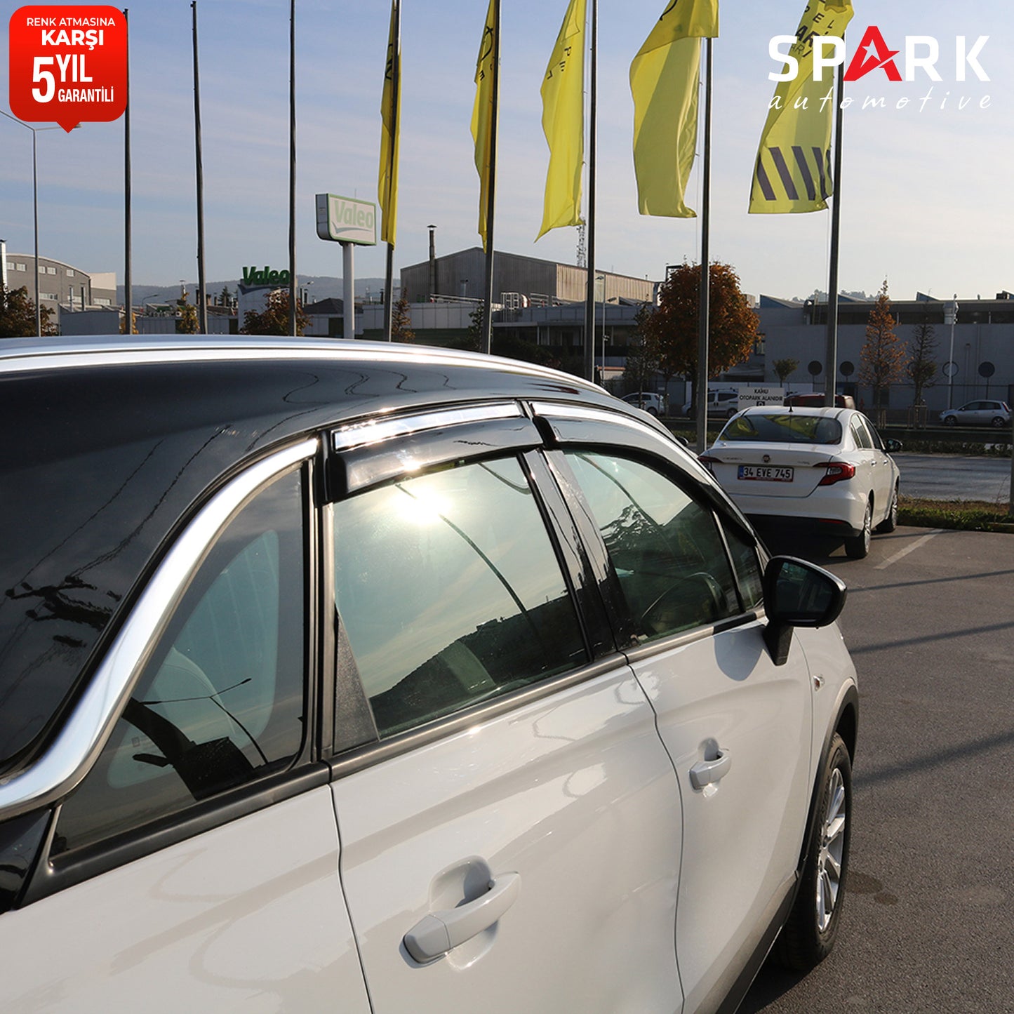 Opel Crossland 2021 Yılı Ve Üzeri Yan Cam Rüzgarlık 4 Prç. (Kromlu))
