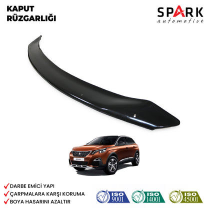 Peugeot 3008 2017 Yılı Ve Sonrası Ön Kaput Rüzgarlık 3mm