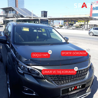 Peugeot 3008 2017 Yılı Ve Sonrası Ön Kaput Rüzgarlık 3mm