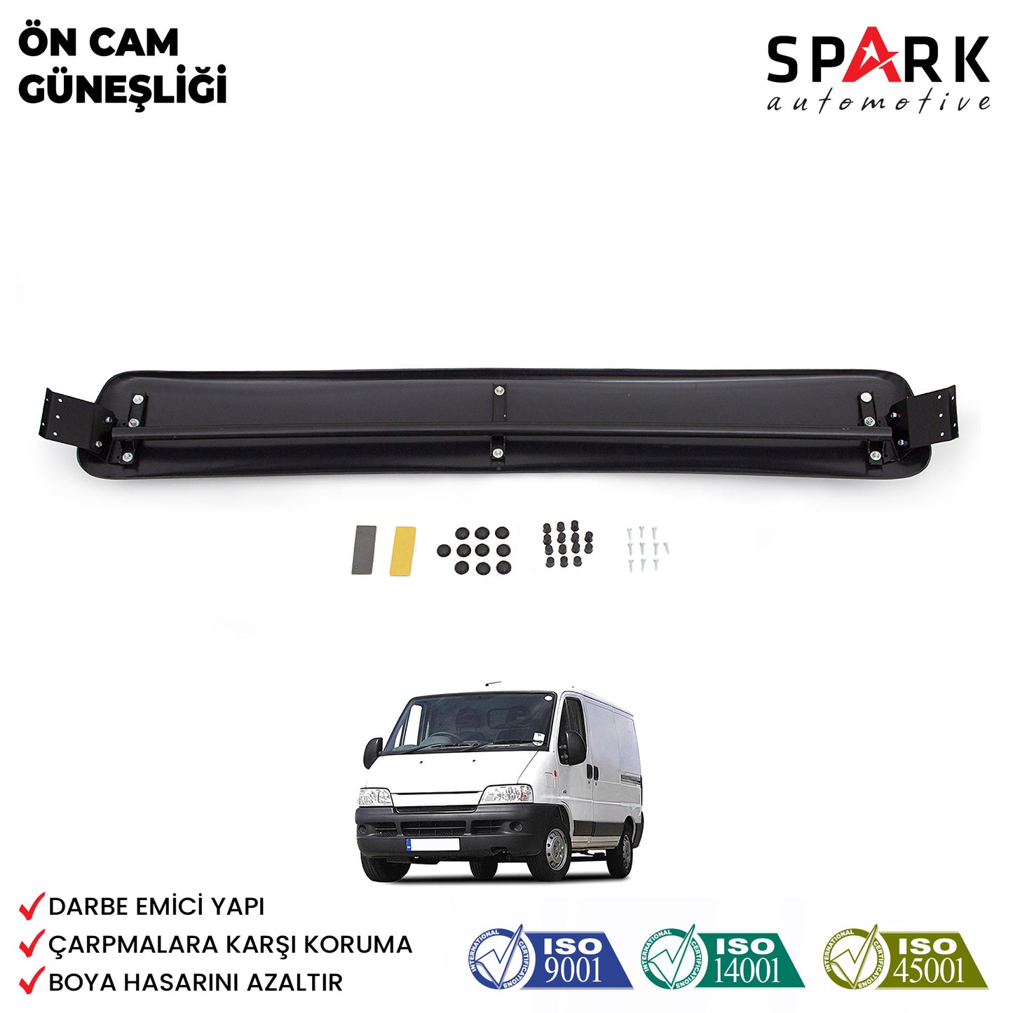 Peugeot Boxer 1994-2006 Yıl Aralığı Uyumlu Ön Cam Güneşliği