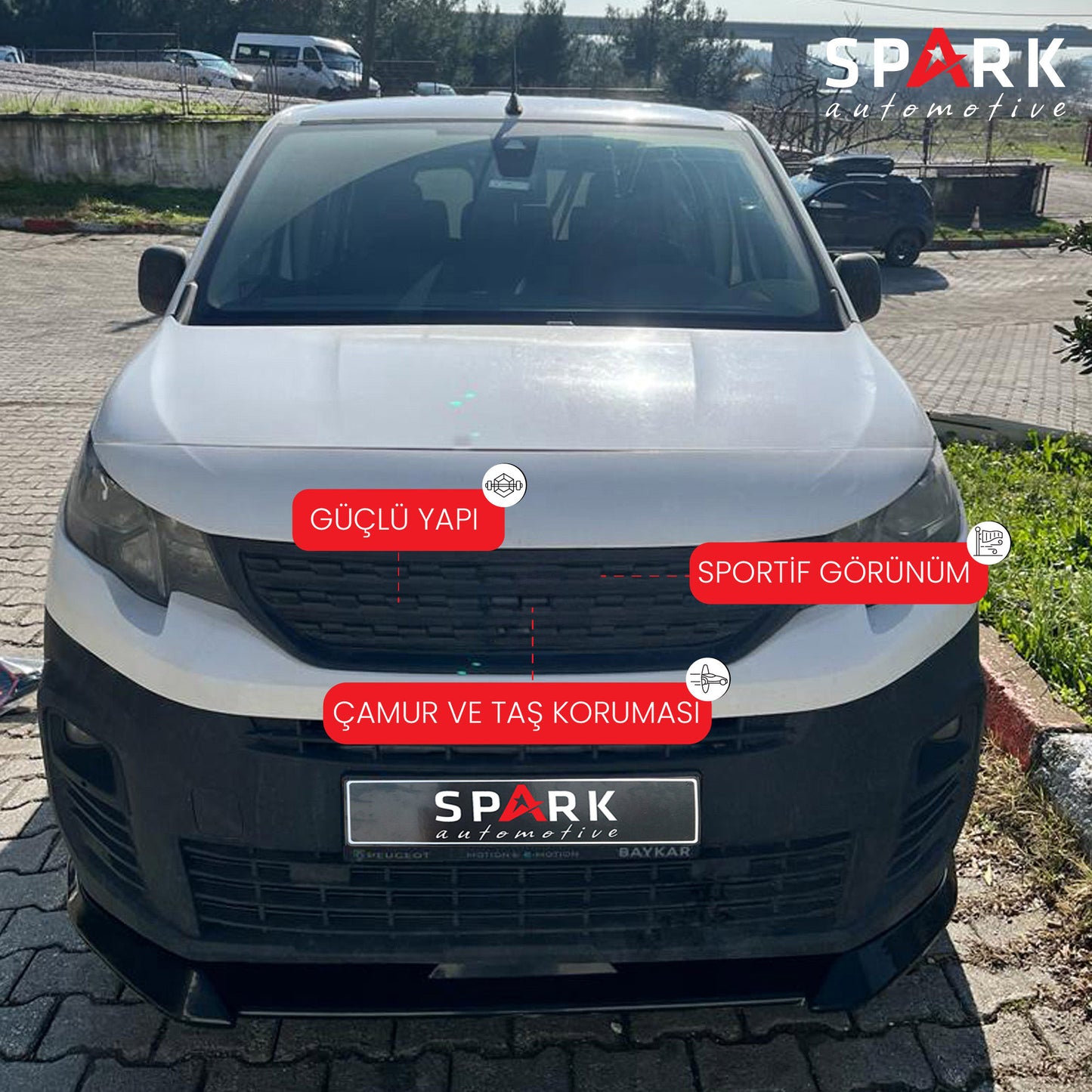 Peugeot Partner Tepee 2019 Yılı Ve Sonrası Uyumlu Ön Tampon Lip