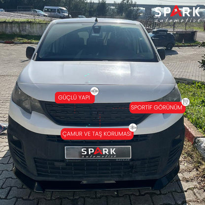 Peugeot Partner Tepee 2019 Yılı Ve Sonrası Uyumlu Ön Tampon Lip