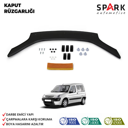 Peugeot Partner Tepee 2004-2008 Yıl Aralığı Uyumlu Ön Kaput Rüzgarlık 3mm