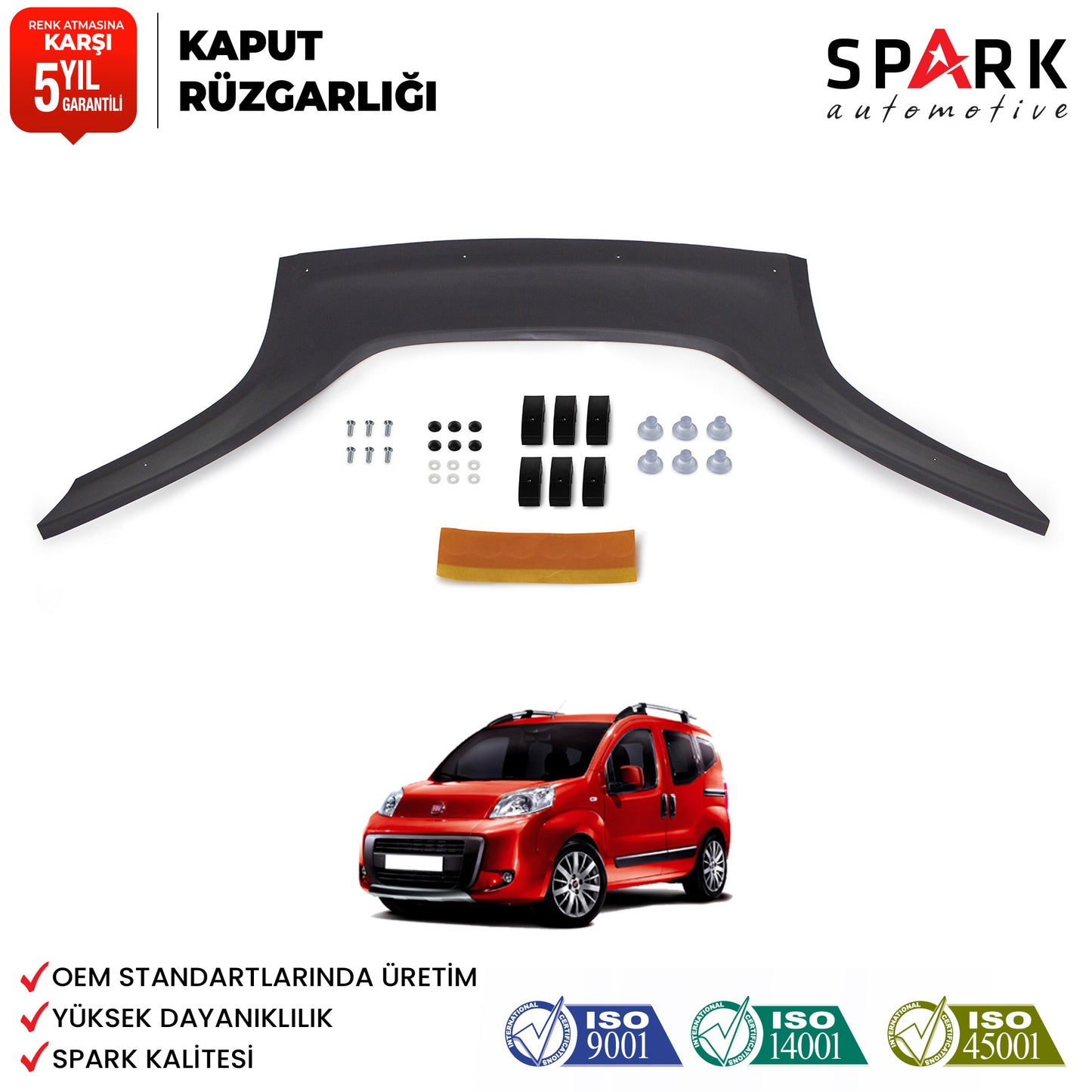 Peugeot Bipper 2007-2016 Yıl Aralığı Ön Kaput Rüzgarlık 3mm