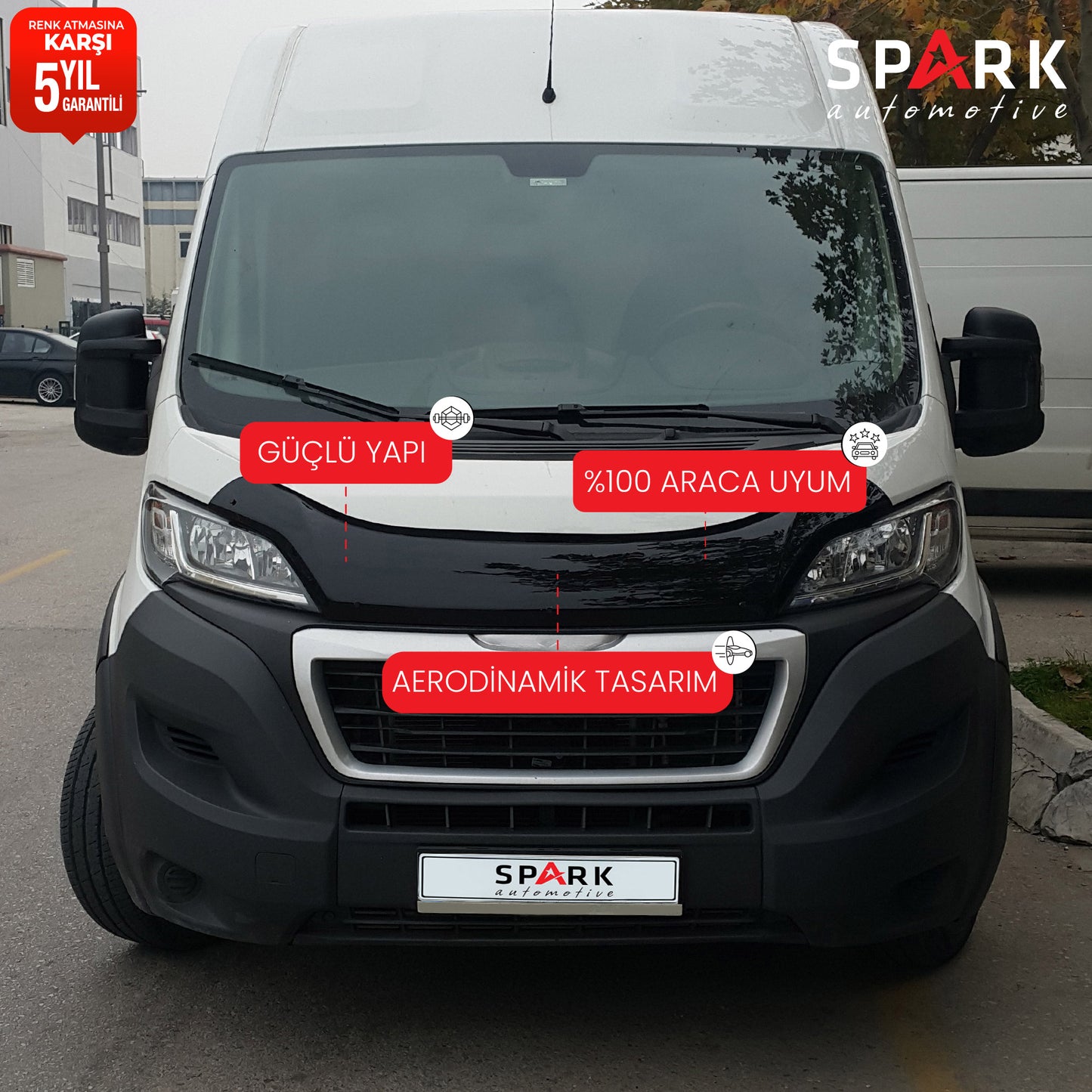 Peugeot Boxer 2014 Yılı Ve Sonrası Uyumlu Ön Kaput Rüzgarlık 3mm