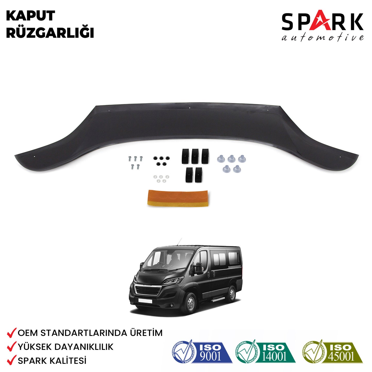 Peugeot Boxer 2014 Yılı Ve Sonrası Uyumlu Ön Kaput Rüzgarlık 4mm