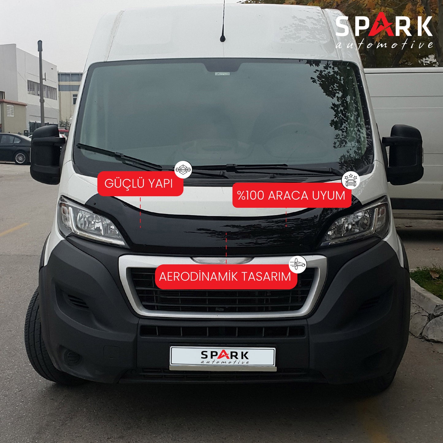 Peugeot Boxer 2014 Yılı Ve Sonrası Uyumlu Ön Kaput Rüzgarlık 4mm