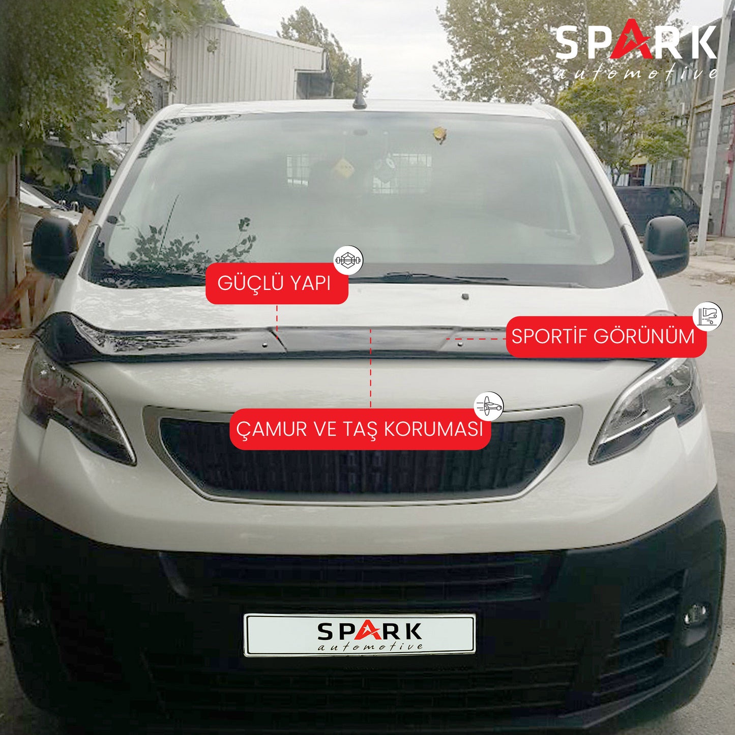 Peugeot Expert 2017 Yılı Ve Sonrası Uyumlu Ön Kaput Rüzgarlık 4mm