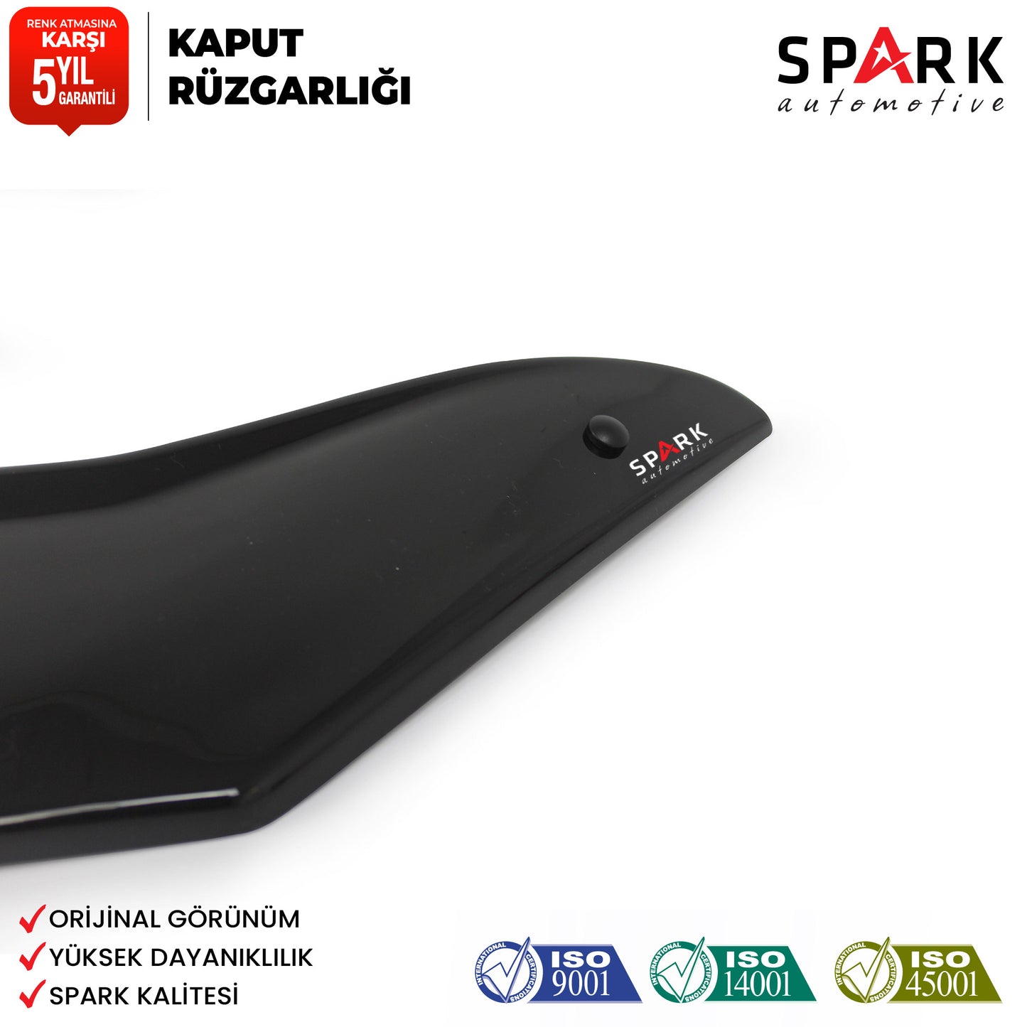 Renault Clio 4 2012-2020 Yıl Aralığı Uyumlu Kaput Rüzgarlığı 3mm