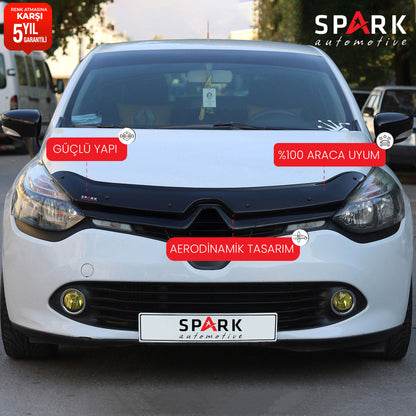 Renault Clio 4 2012-2020 Yıl Aralığı Uyumlu Kaput Rüzgarlığı 4mm