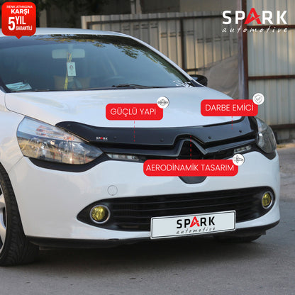 Renault Clio 4 2012-2020 Yıl Aralığı Uyumlu Kaput Rüzgarlığı 4mm